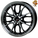 4本セット販売 ホットスタッフ HOT STUFF Precious HM-3 (BK/P) 17inch 6.5J PCD100/4H 45