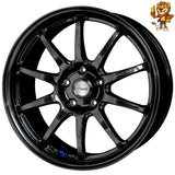 4本セット販売 ホットスタッフ HOT STUFF CROSS SPEED HYPER EDITION CR10 (DBK) 18inch 9.5J PCD100/5H 45