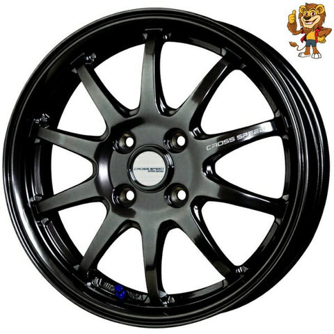 4本セット販売 ホットスタッフ HOT STUFF CROSS SPEED HYPER EDITION CR10 (DBK) 17inch 7.0J PCD100/4H 47