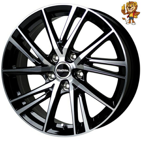 4本セット販売 ホットスタッフ HOT STUFF Laffite LW-06 (BK/P) 17inch 7.0J PCD114.3/5H 48