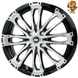 4本セット販売 ホットスタッフ HOT STUFF MAD CROSS WOLF (BK/FP) 16inch 6.0J PCD100/4H 42