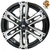 4本セット販売 ホットスタッフ HOT STUFF MAD CROSS WOLF (BK/FP) 16inch 6.5J PCD139.7/6H 48