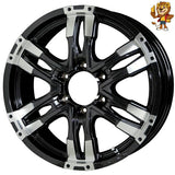 4本セット販売 ホットスタッフ HOT STUFF MAD CROSS WOLF (BK/リムP) 17inch 7.5J PCD139.7/6H 40