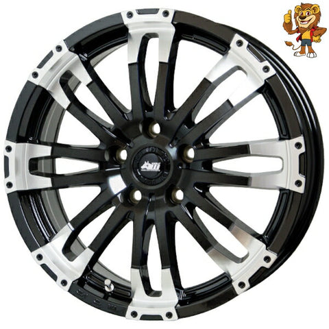 単品販売 ホットスタッフ HOT STUFF MAD CROSS WOLF (BK/リムP) 16inch 7.0J PCD114.3/5H 42