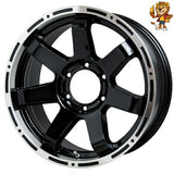 単品販売 ホットスタッフ HOT STUFF MAD CROSS MC76 (BK/リムP) 17inch 7.5J PCD139.7/6H 28