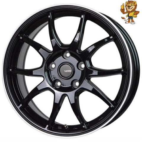 4本セット販売 ホットスタッフ HOT STUFF G.speed P06 (BK/リムP) 17inch 7.0J PCD：100/5H インセット：55 ジースピード P-06