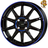 単品販売 ホットスタッフ HOT STUFF G.speed P05R (BK/BLUE) 14inch 4.5J PCD：100/4H インセット：45 ジースピード P-05R