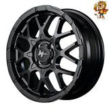 4本セット販売 マルカ　MID NITRO POWER M28 BULLET-KC (SBK) 16inch 6.0J PCD:100/4H インセット:40 ナイトロパワー M28 バレット-KC