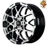 4本セット販売 マルカ　MID NITRO POWER M28 BULLET-KC (BK/M) 16inch 6.0J PCD:100/4H インセット:40 ナイトロパワー M28 バレット-KC