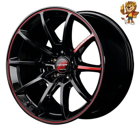 4本セット販売 マルカ　MID RMP RACING R25 (BKR) 18inch 9.5J PCD:114.3/5H インセット:12 アールエムピー レーシング R25