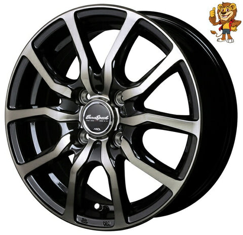 単品販売 マルカ　MID Euro SPEED D.C.52 (B1K) 13inch 4.0J PCD:100/4H インセット:43 ユーロスピード D.C.52