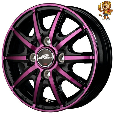 単品販売 マルカ　MID SCHNEIDER RX10-K (BP/PURPLE) 14inch 4.5J PCD:100/4H インセット:45 シュナイダー RX10-K