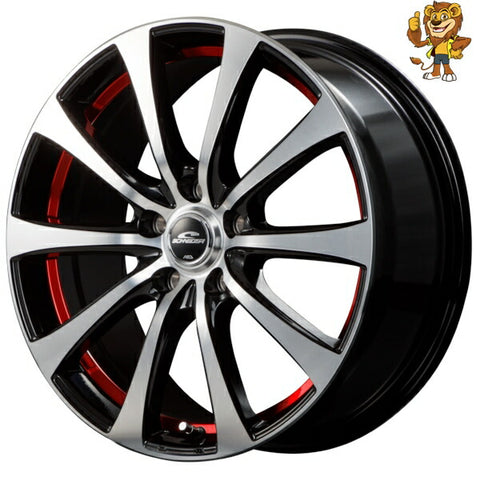 4本セット販売 マルカ MID SCHNEIDER RX01 (BP/URed) 15inch 6.0J PCD