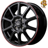 4本セット販売 マルカ　MID Rapid Performance ZX10 (BK/RL) 14inch 5.5J PCD:100/4H インセット:38 ラピッドパフォーマンス ZX10