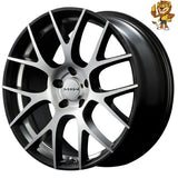 4本セット販売 マルカ　MID MTW TW027 (SBP) 18inch 8.0J PCD:114.3/5H インセット:33 エムティーダブリュー TW027