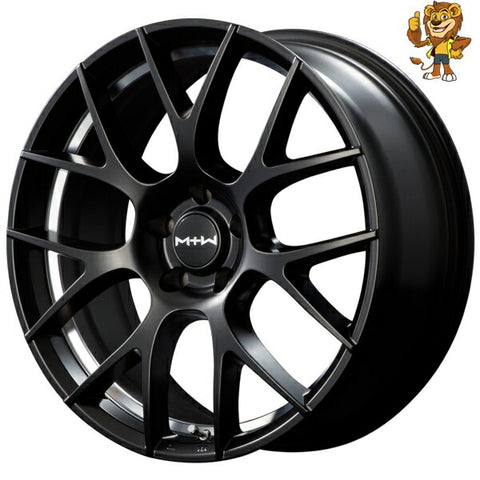 4本セット販売 マルカ　MID MTW TW027 (SBK) 18inch 8.0J PCD:114.3/5H インセット:33 エムティーダブリュー TW027