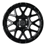 4本セット販売 マルカ　MID NITRO POWER M28 BULLET-KC (SBK) 16inch 6.0J PCD:100/4H インセット:40 ナイトロパワー M28 バレット-KC