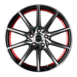 単品販売 マルカ　MID SCHNEIDER RX810 (BP/RED) 15inch 6.0J PCD:100/5H インセット:45 シュナイダー RX810