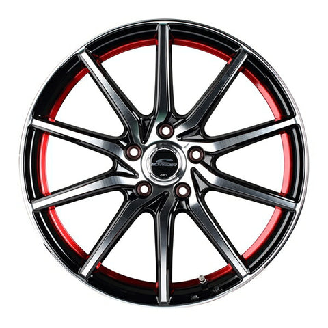 4本セット販売 マルカ MID SCHNEIDER RX810 (BP/RED) 15inch 6.0J PCD