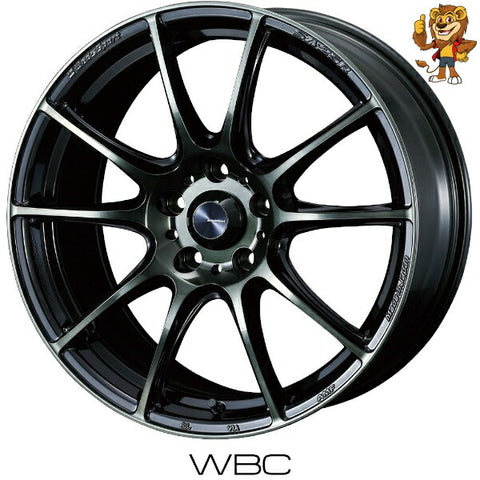 4本セット販売 ウェッズ　weds WEDSSPORT SA25R (WBC) 18inch 9.5J PCD114.3/5H 45 ウェッズスポーツ SA25R 法人限定受取