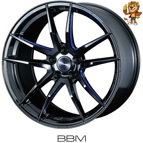 4本セット販売 ウェッズ　weds WEDSSPORT RN55M (BBM) 19inch 9.5J PCD114.3/5H 28 ウェッズスポーツ RN55M 法人限定受取