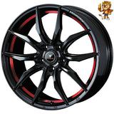 単品販売 ウェッズ　weds NOVARIS ROHGUE VF (BK/RED) 18inch 8.0J PCD:114.3/5H インセット:42 ノヴァリス ローグ VF 法人限定受取