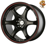 4本セット販売 5ZIGENインターナショナル CANNONBALL 17inch 10.0J PCD114.3/5H インセット：12 マットブラック/レッドライン (MB/R) ご注文前要在庫確認